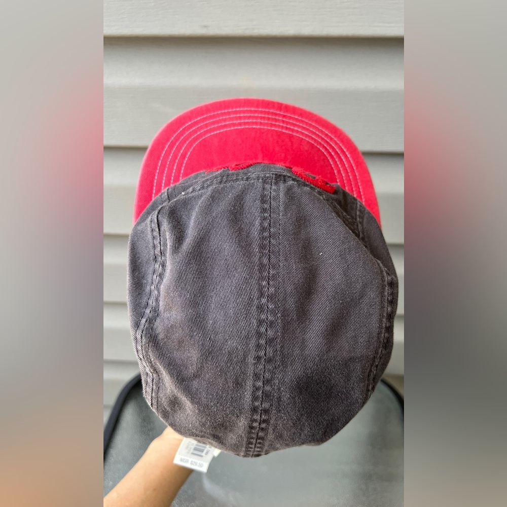 RARE- Vintage 90’s Polo Sport 5 Panel Adjustable Strap Hat Cap Gray/Red - Picture 5 of 10